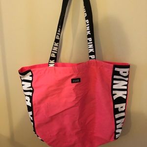 Pink tote bag